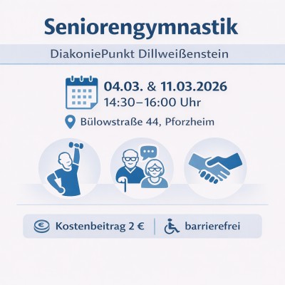 Seniorengymnastik im DiakoniePunkt Dillweißenstein im März 2026